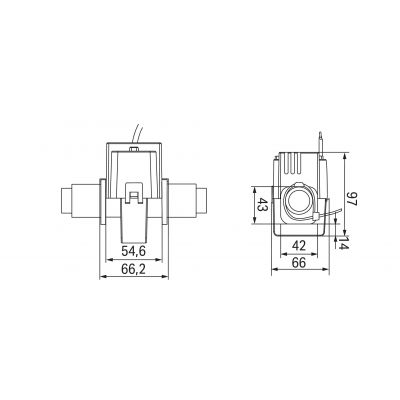 Przekładnik prądowy z dzielonym rdzeniem PRC 600A SRC 5A WAGO (855-5005/600-000)