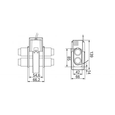 Przekładnik prądowy z dzielonym rdzeniem PRC 1000A SRC 5A WAGO (855-5105/1000-000)