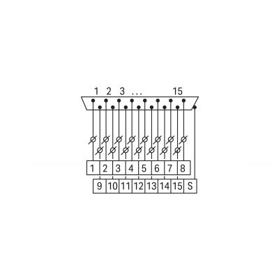 Moduł przejściowy D-SUBm WAGO (289-722)