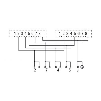 Moduł przejściowy 2xRJ-45 WAGO (289-966)