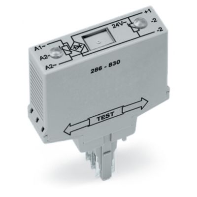 Moduł prostowniczy napięcie wejściowe 24V AC z zabezpieczeniem warystorem szary WAGO (286-830)