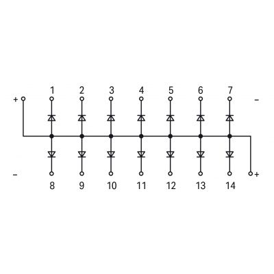CM-D Moduł z diodą 14x 1N4007 WAGO (289-121)