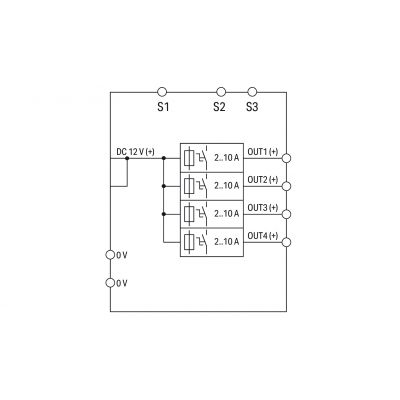 Elektroniczny wyłącznik nadprądowy 4-CH 12V DC WAGO (787-1664/000-100)