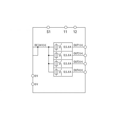 Elektroniczny wyłącznik nadprądowy 4-CH 24V DC WAGO (787-1664/006-1054)