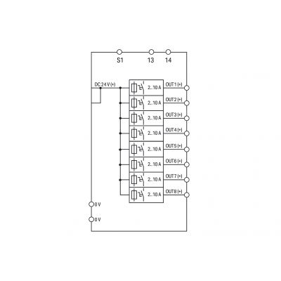Elektroniczny wyłącznik nadprądowy 8-CH 24V DC WAGO (787-1668/000-054)