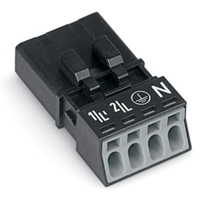 Wtyk 4-torowy czarny WINSTA MINI 890-214 /50szt./ WAGO (890-214)