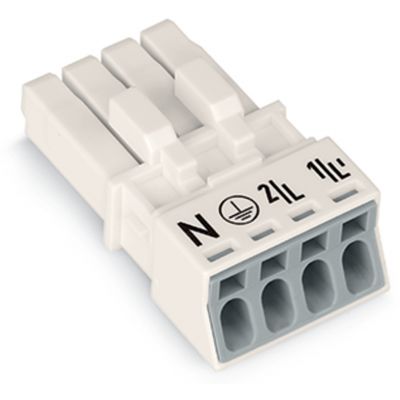 Gniazdo 4-torowe białe WINSTA MINI 890-224 /50szt./ WAGO (890-224)