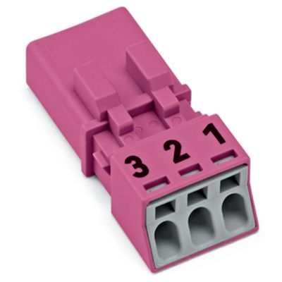 Wtyk 3-bieg. różowy /50szt./ WAGO (890-293)
