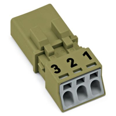 Wtyk 3-bieg. jasnozielony /50szt./ WAGO (890-273)