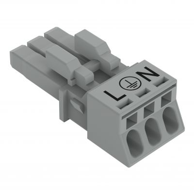 Gniazdo 3-bieg. szare /50szt./ WAGO (890-243/060-000)