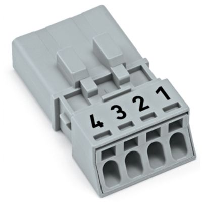 Wtyk 4-biegunowy szary WINSTA MINI 890-254 /50szt./ WAGO (890-254)