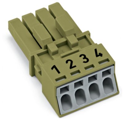 Gniazdo 4-bieg. jasnozielone /50szt./ WAGO (890-264)