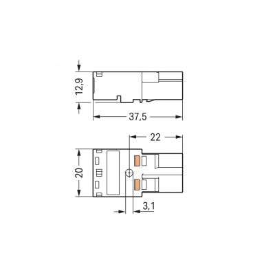 Special wtyk 2-biegunowy WINSTA MIDI 770-272 /100szt./ WAGO (770-272)