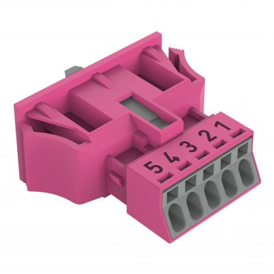 Wtyk Snap-In różowy /50szt./ WAGO (890-795)