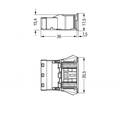 Gniazdo Snap-In czarne /100szt./ WAGO (770-703)
