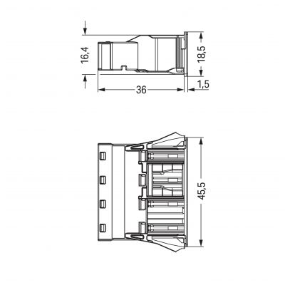 Gniazdo Snap-In czarne /100szt./ WAGO (770-704)