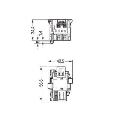 Wielowtyk typu T 2-biegunowy WINSTA LINECT Linect 770-7502 /25szt./ WAGO (770-7502)
