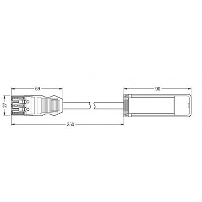 Moduł odejściowy 3x2,5mm2 czarny WAGO (896-233)