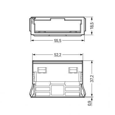 Ramka Snap-In 5-bieg. 0.5-2,0mm biały /100szt./ WAGO (770-341)