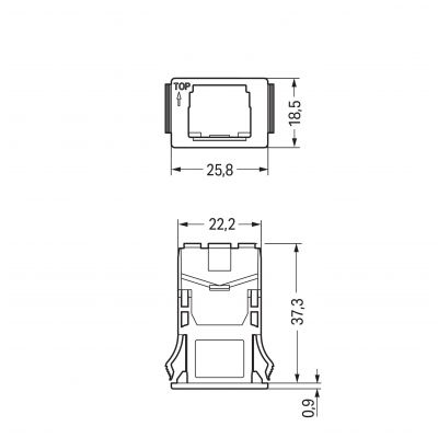 Ramka Snap-In 2-bieg. 0.5-2,0mm czarna /100szt./ WAGO (770-337)