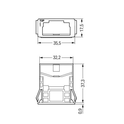 Ramka Snap-In 3-bieg. 1.0-3.0mm czarna /100szt./ WAGO (770-318)