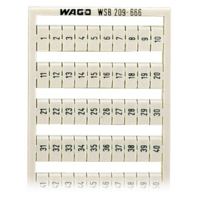 Oznaczniki WSB jako karta białe /5szt./ WAGO (209-666)