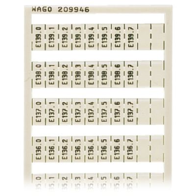 Ramka z oznacznikami E130,0-E139,7 209-946 /5szt./ WAGO (209-946)