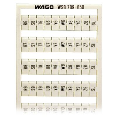 Oznaczniki WSB jako karta białe /5szt./ WAGO (209-650)