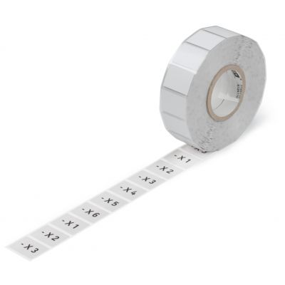 tabliczki na przycisk 22x22 mm srebrne 1000 szt./rolka (210-858)