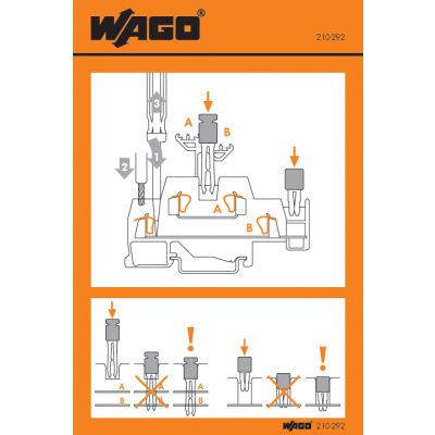 Naklejka z instrukcją obsługi do złączek dwu- i trzypiętrowych serie 280 i 281 /100szt./ WAGO (210-292)