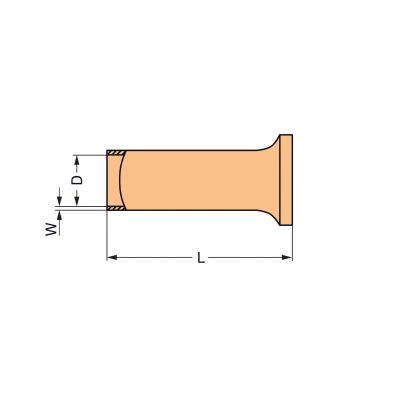 Tulejka 1,5mm2 cynkowana 216-124 /1000szt./ WAGO (216-124)