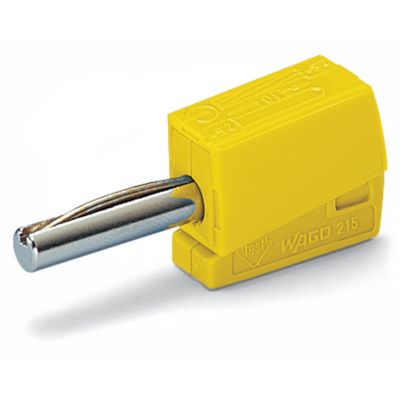 Wtyki bananowe do gniazda o średnicy 4mm żółte /50szt./ WAGO (215-511)