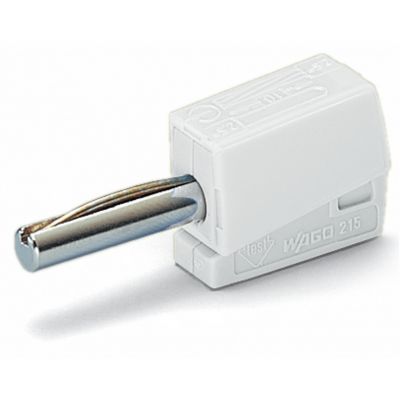 Wtyk bananowy biały 215-611 /50szt./ WAGO (215-611)