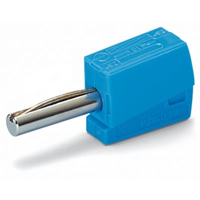 Wtyki bananowe do gniazda o średnicy 4mm niebieskie /50szt./ WAGO (215-711)
