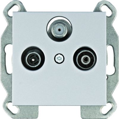 lumina Gniazdo RTV-SAT przelotowe, srebrny (WL3122)