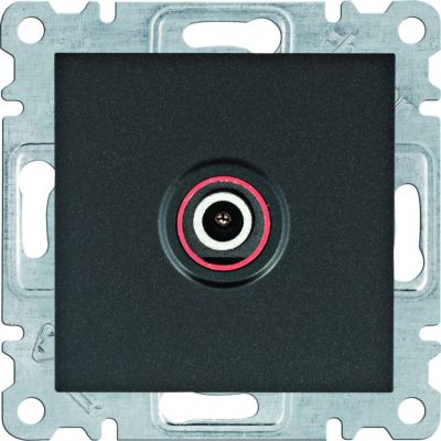 lumina Gniazdo poj. TV dla instalacji indywidualnych czarny WL3213 HAGER (WL3213)