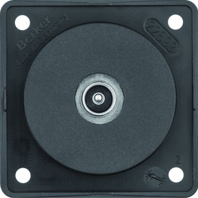 Integro Flow Gniazdo przyłaczeniowe anteny TV, mechanizm, czarny, mat (9451115)