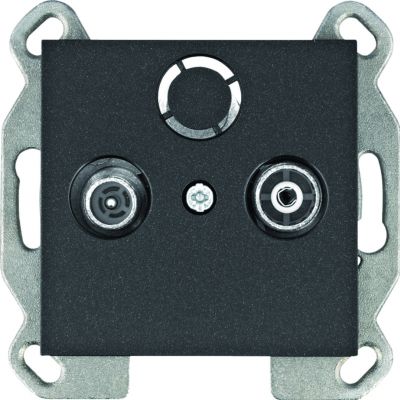 lumina Gniazdo RTV przelotowe, czarny (WL3023)