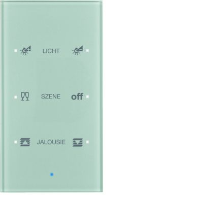BERKER KNX TS Sensor dotykowy potrójny konfigurowalny szkło aluminium 75143134 HAGER (75143134)