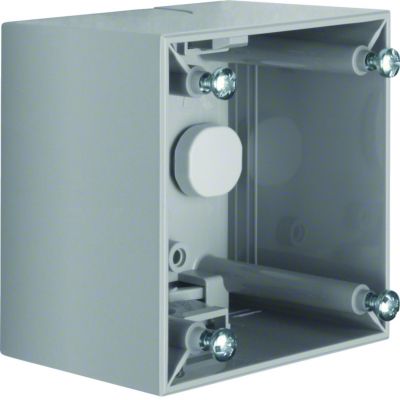 Puszka natynkowa 1-krotna wysoka; szary połysk; Integro Flow 911512507 HAGER (911512507)