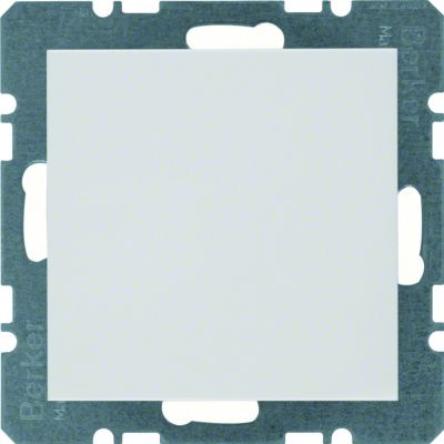 BERKER B.Kwadrat/S.1/B.3/B.7 Zaślepka z płytką czołową bez pazurków rozporowych biały 10098989 HAGER (10098989)