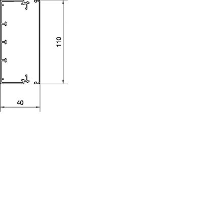 tehalit.LF Kanał elektroinstalacyjny PVC 40x110mm szary LF4011007030 HAGER (LF4011007030)