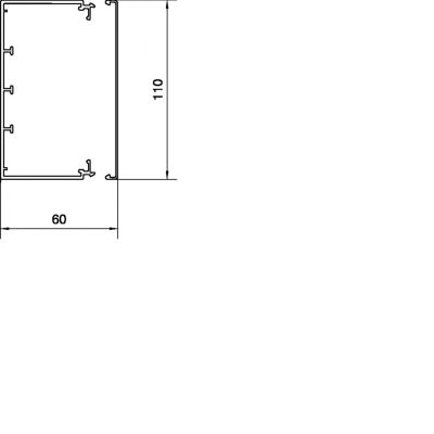 tehalit.LF Kanał elektroinstalacyjny PVC 60x110mm biały LF6011009016 HAGER (LF6011009016)