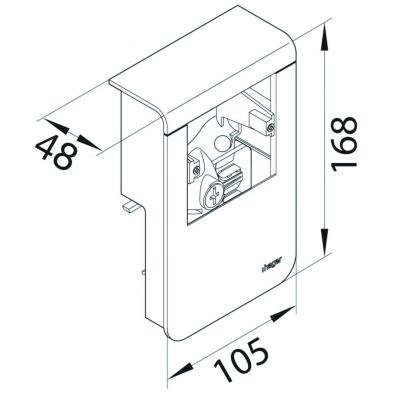 tehalit.SL Pusty nośnik urządzeń 20x115 fi 60 czarny SL201159019011 HAGER (SL201159019011)