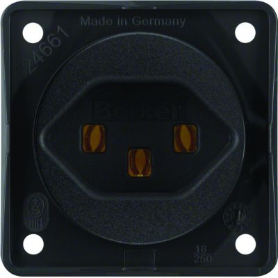 BERKER Integro Flow Gniazdo z uziemieniem Szwajcaria typ 23 cz 962592503 HAGER (962592503)
