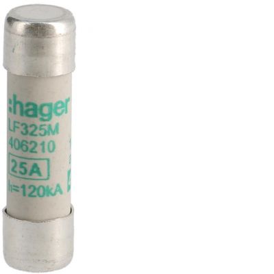 Wkładka bezpiecznikowa cylindryczna CH-10 10x38mm aM 25A 400VAC LF325M HAGER (LF325M)