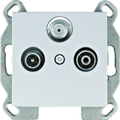 lumina Gniazdo RTV-SAT końcowe srebrny WL3112 HAGER (WL3112)