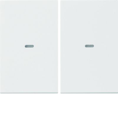 BERKER KNX e/s K.x Klawisze z soczewką do modułu przycisku podwójnego biały połysk 80960379 HAGER (80960379)
