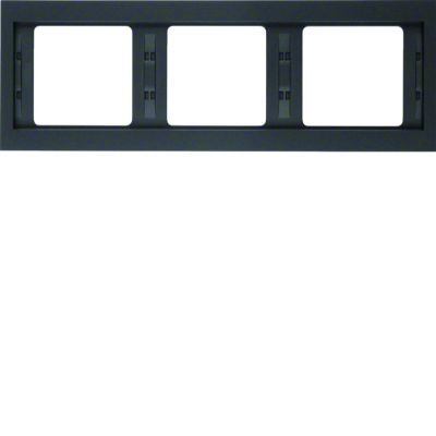 BERKER K.1 Ramka potrójna pozioma antracyt mat lakierowana 13737006 HAGER (13737006)