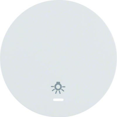 BERKER R.1/R.3 Klawisz z soczewką nadrukowanym symbolem światło do łącznika klaw. pojedyncza biały 16212079 HAGER (16212079)